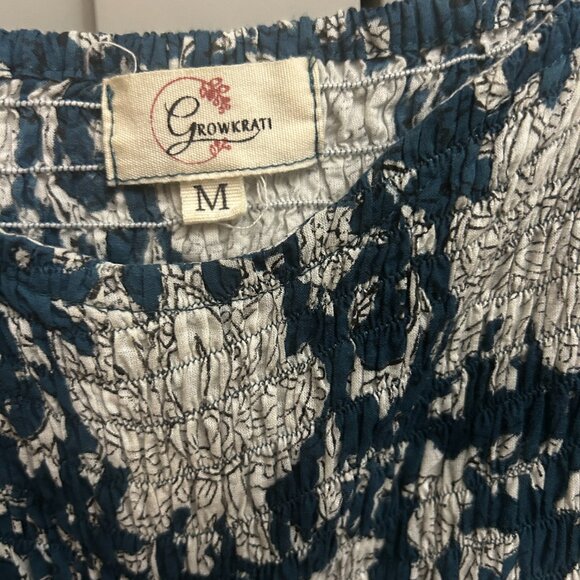 Indian Blockprint Cotton Boho Midi dress - Picture 3 of 6